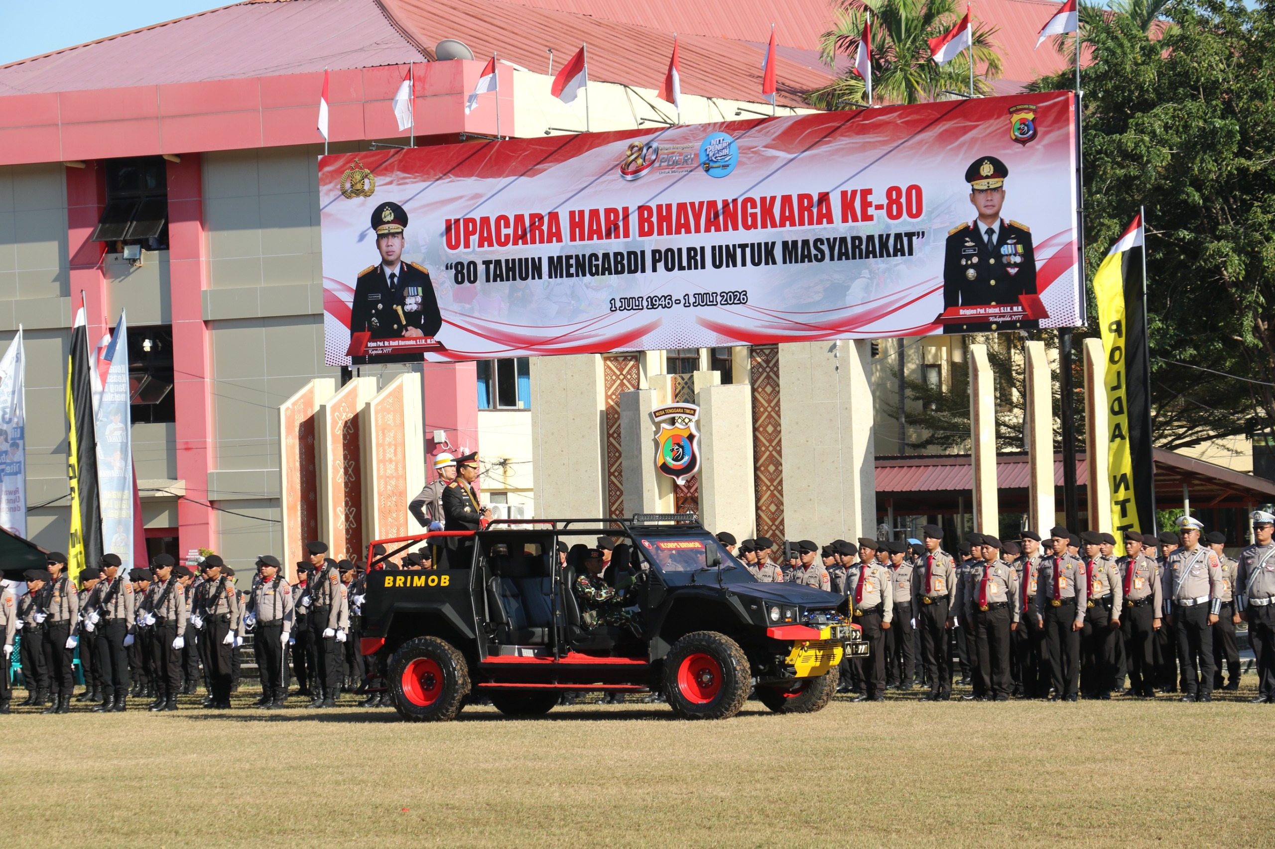 Gubernur dan Wakil Gubernur NTT Hadiri Upacara Peringatan Hari Bhayangkara Ke-80