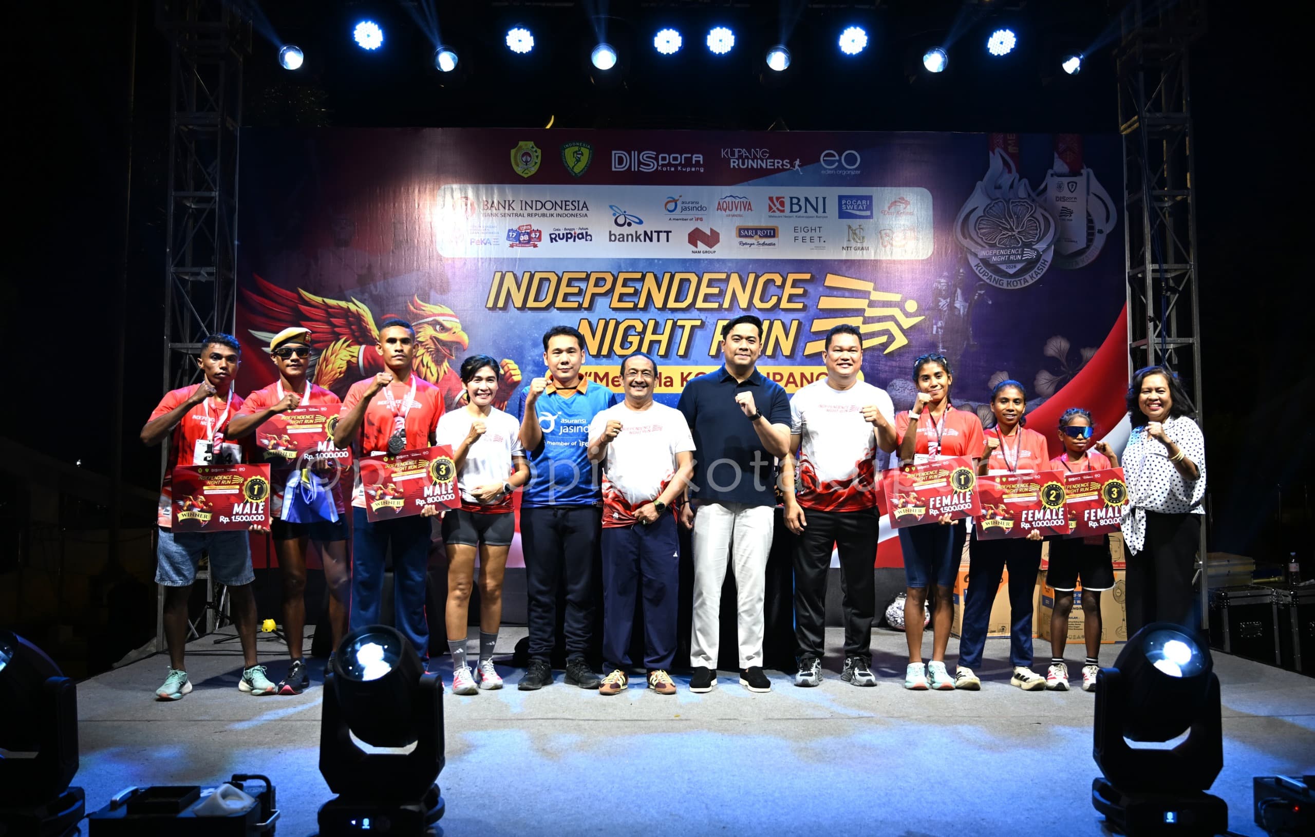 Pemkot Kupang Dorong Budaya Sehat, 535 Peserta Ramaikan Independence Night Run Season II